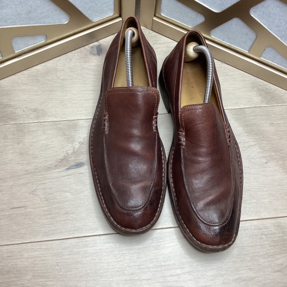 Cole Haan Brown Leather Shoes Slip On Loafers 10.5 M Distressed Vintage Look main image 4